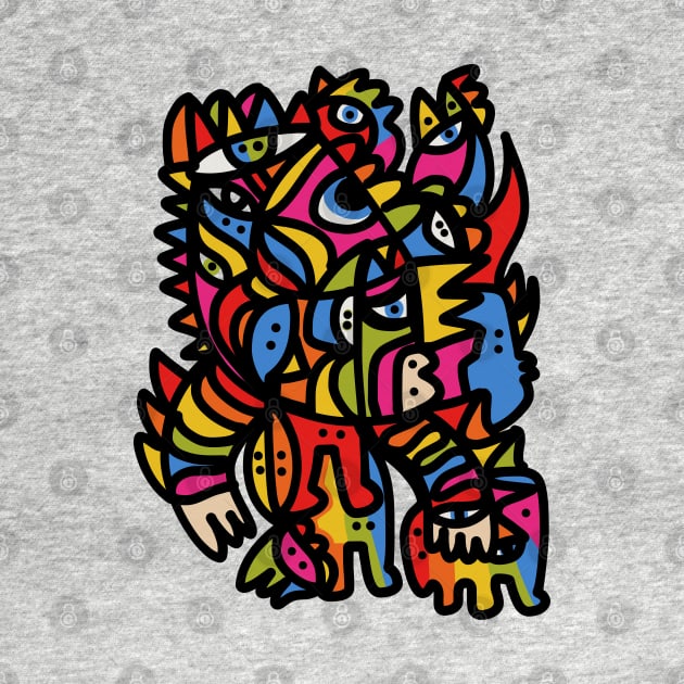 Aztec Rainbow King Graffiti by signorino